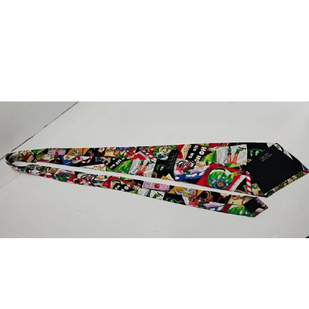 Nicole Miller 100% Silk Christmas Neck Tie Vintage 1994 - Picture 7 of 9